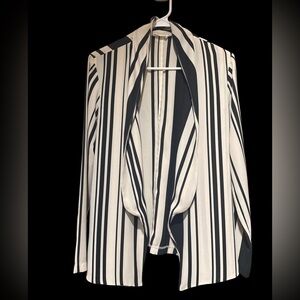 Lush Black and White Striped Blazer